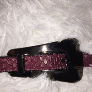 Leatherock M (38") belt 1" wide, burgundy made USA